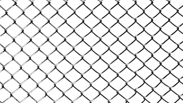 Chain link fence pattern diamond mesh, metallic wire