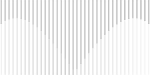 Obraz premium Acrylic satin corrugated glass texture light gray background. Blurred soft ribbed transparent striped door window overlay. Metal silver reeded polycarbonate sheet.