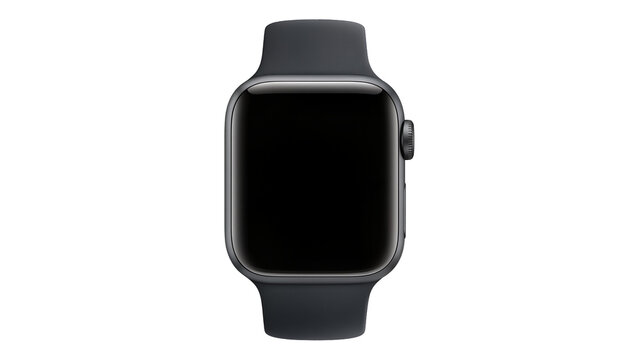 Black smartwatch with dark gray band