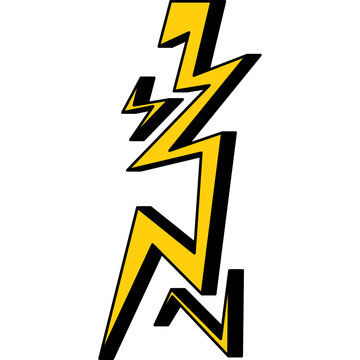 Yellow Lightning Bolt Icon