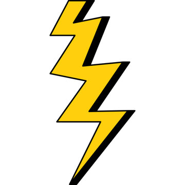 Yellow Lightning Bolt Icon