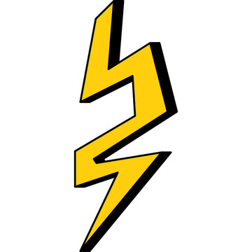 Yellow Lightning Bolt Icon