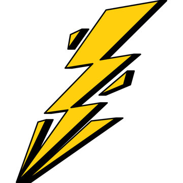 Yellow Lightning Bolt Icon