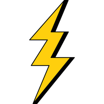 Yellow Lightning Bolt Icon
