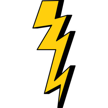 Yellow Lightning Bolt Icon