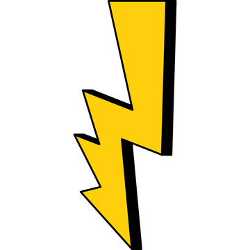Yellow Lightning Bolt Icon
