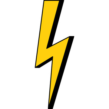 Yellow Lightning Bolt Icon