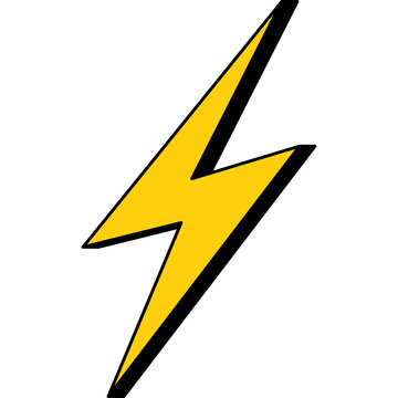 Yellow Lightning Bolt Icon