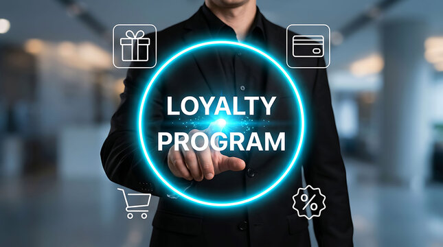 Loyalty program business strategy customer reward and retail discount bonus concept