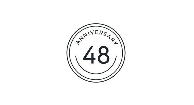 48th anniversary celebration logo design.