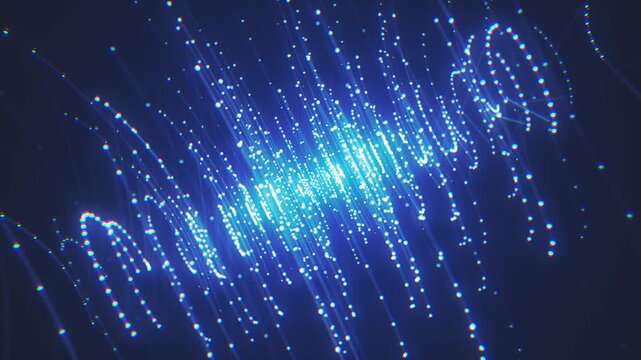 Digital Network Technology Nodes Animation
Abstract background with 3d light nodes network flowing on a black background