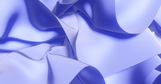 Abstract curve waves background 3d render