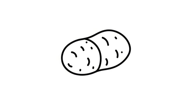 Simple illustration of two potatoes.