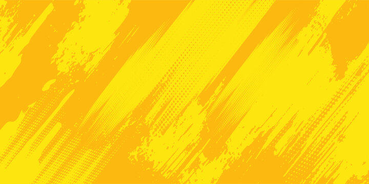 Modern Retro comic yellow background raster gradient halftone  stock vector sports