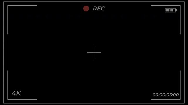Perfect for digital camera tutorials or techrelated content, overlaying graphics and battery status on viewfinder adds extra visual interest. Suitable for videography projects.