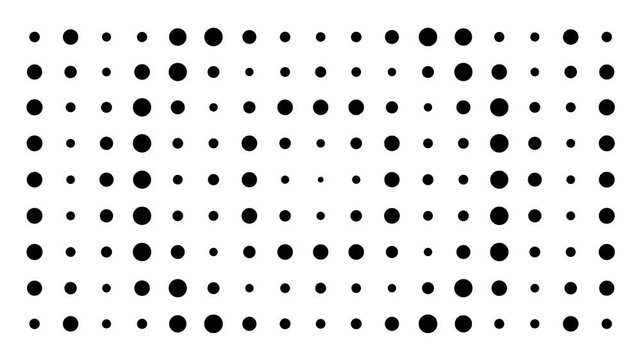 Abstract Animated Halftone Dot Pattern Loop &ndash; Dynamic Black and White Motion Background