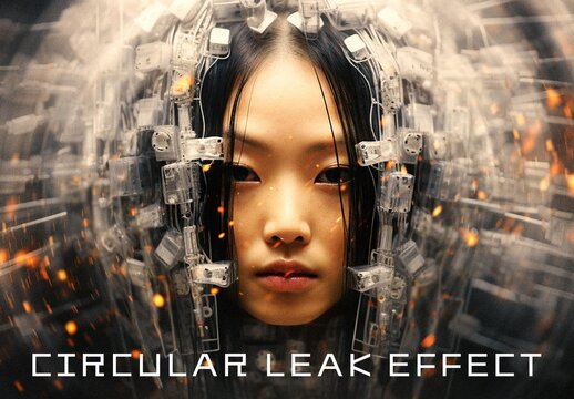Circular Photo Effect &ndash; Light Leak for Album Cover & Social Media (PSD)
