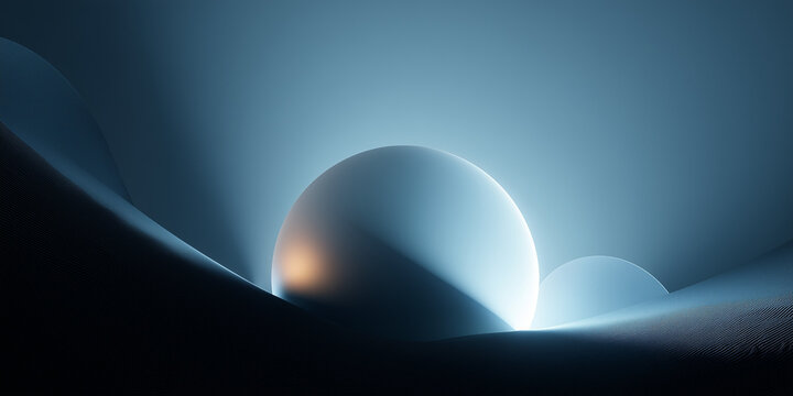 Minimal Futuristic Moonscape with Twin Planets and Soft Light. Perfect for science fiction, astronomy, exploration and futuristic visual concepts.