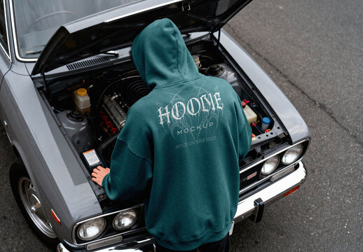 Outdoor Hoodie Mockup &ndash; Oversized Apparel Presentation (PSD)