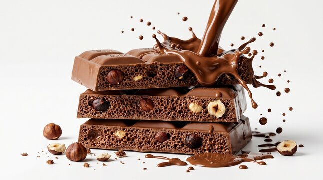 Celebrate world chocolate day with rich velvety chocolate bars and melted chocolate bliss.