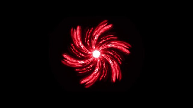 Futuristic abstract red plasma swirl, with glowing energy waves, and sparkling cosmic elements perfect for science fiction backgrounds and motion design wallpaper for video editors, 4k video.