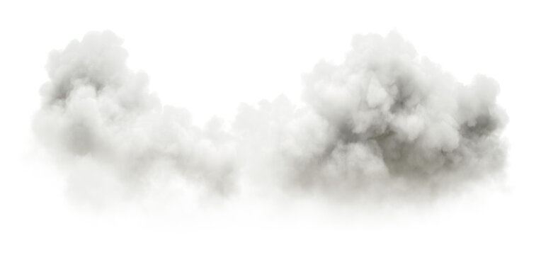 Smooth clouds spreading atmosphere isolated transparent backgrounds 3d rendering png
