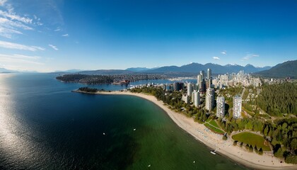 Fototapeta premium vancouver beaches panorama aerial view