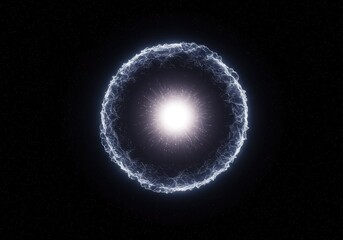 Obraz premium Theoretical conceptual image representing a point of overwhelming gravitational mass and infinite spatial compression in deep, dark space, profound, mass, theory