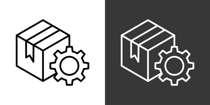 Development White And Black Icon Set Collection Pack Vector Illustration