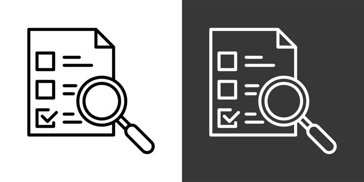 Evaluation White And Black Icon Set Collection Pack Vector Illustration