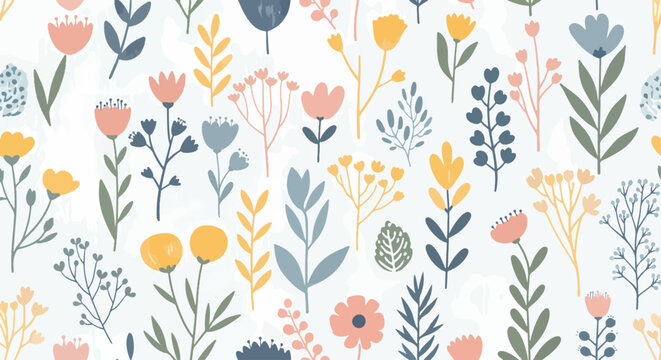 Vector flower pattern background vector scalable high resolution
