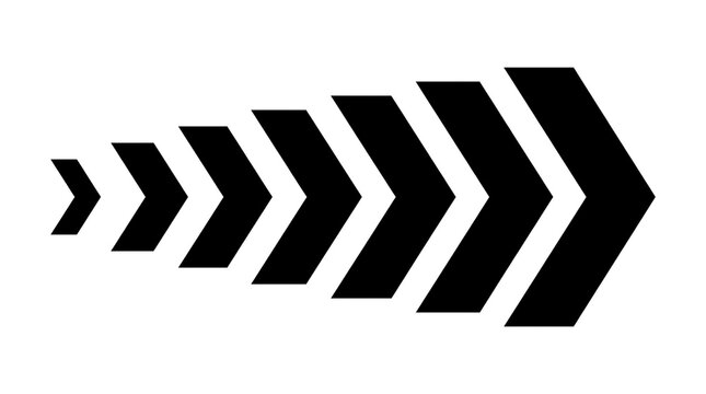 Forward chevron arrow sequence transparent PNG isolated outline direction symbol for progress navigation design