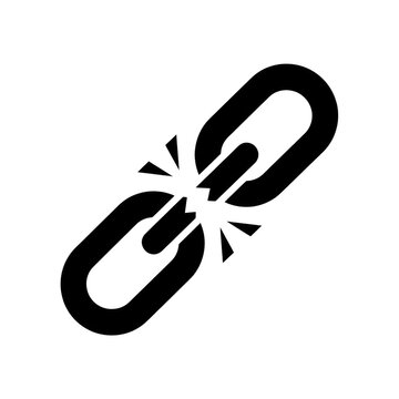 Broken Link Chain Outline Graphic