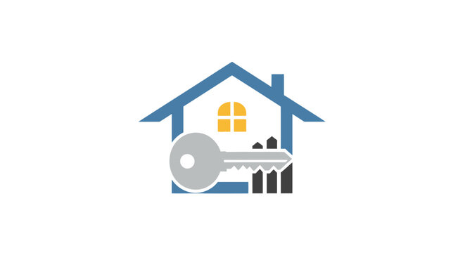 House Key Icon: Symbolizing Property, Ownership, and the Residential Realm, no commas