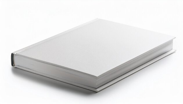 mockup de livro de capa dura em branco isolado no fundo branco para apresentacao de design