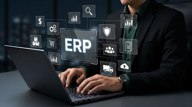 ERP Software Business Management System Digital Transformation Enterprise Resource Planning