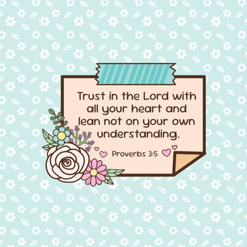 proverbs bible verse lettering illustration