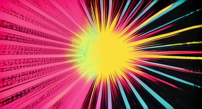 Retro comic style background.4k video.