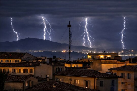 Tempesta di fulmini su Sinnai
