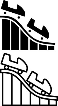 Rollercoaster Amusement Ride Icon