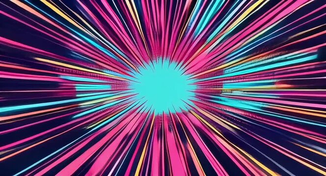 Retro comic style background.4k video.