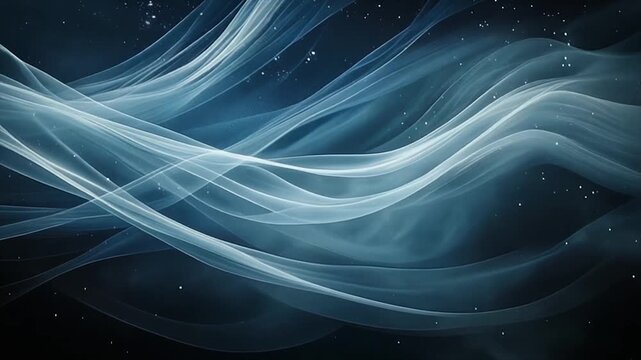 Dark space backdrop with pale silver mist sheets sliding diagonally through subtle opacity shifts