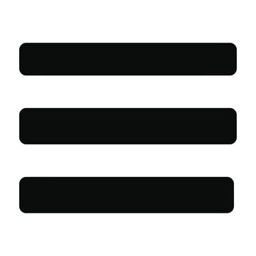 Hamburger menu icon vector for website navigation with hamburger navigation interface minimalist isolated application horizontal abstract