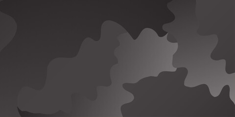 Abstract black and grey wavy background. Abstract grayscale layered wavy shapes. Navy print background, camouflage pattern in aesthetic design. © Tafseer