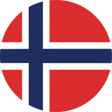 Round Norway Flag Icon