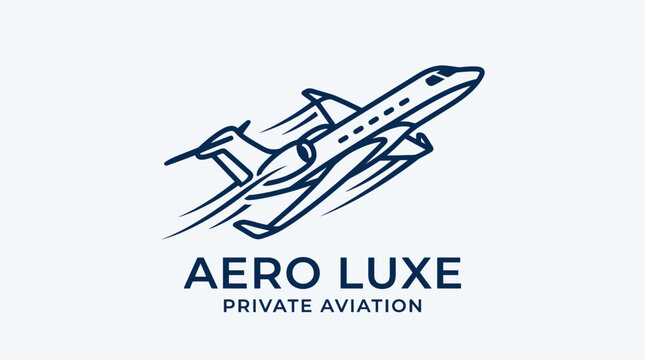Luxury private jet taking off