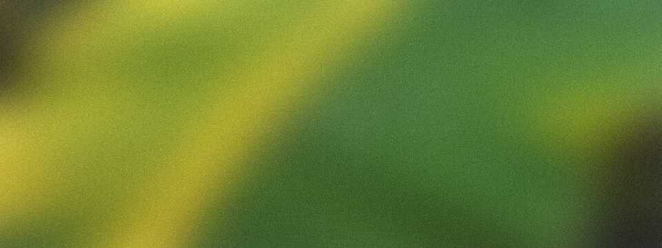 Green and yellow gradient background features a grainy texture. Abstract soft color transition resembles spring foliage. Ideal backdrop for organic presentation slides.