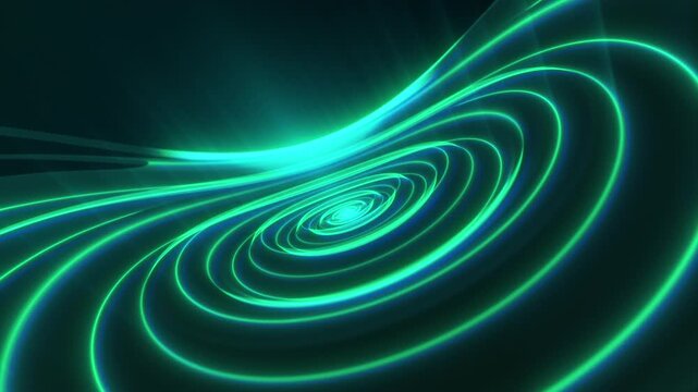 Abstract parametric prism gradient background, futuristic elegant neon light loop tunnel with flowing curves, 4k, 60 fps, HUD, loop