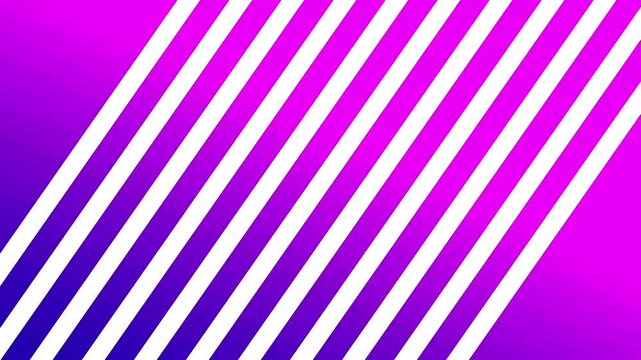 Purple and pink gradient canvas framing sliding white diagonal lines moving smoothly.