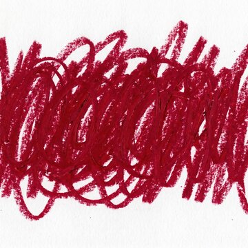 Abstract red scribble texture created with wax crayon on white paper hand drawn scribble abstract background creative